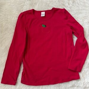 Gymboree Red Tee with Apple Design